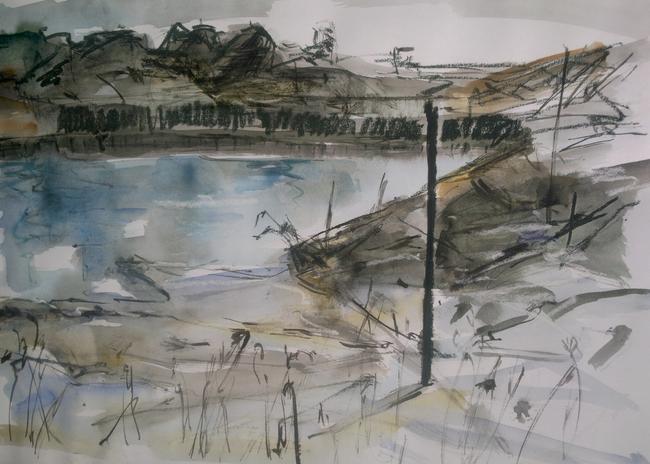 Newhaven Harbour sketch
