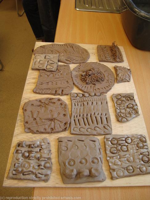 Experiments in clay mark-making