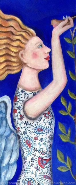 Small bird rescued by passing Angel ( detail)