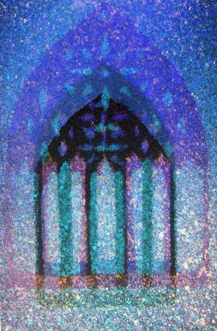 Stained glass purple shadows