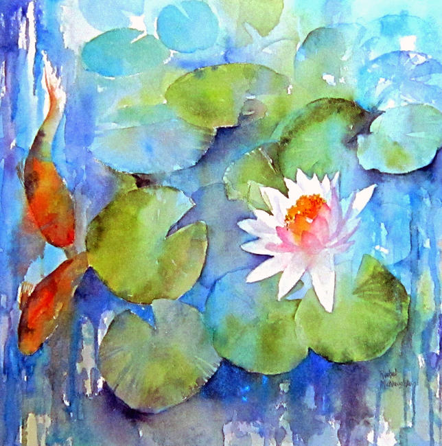 Waterlily and Goldfish