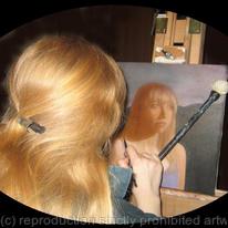Painting the self-portrait in 2007