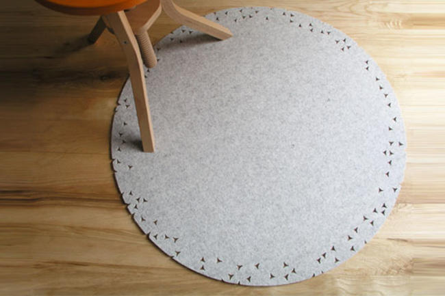 Circular Wool Felt Rug