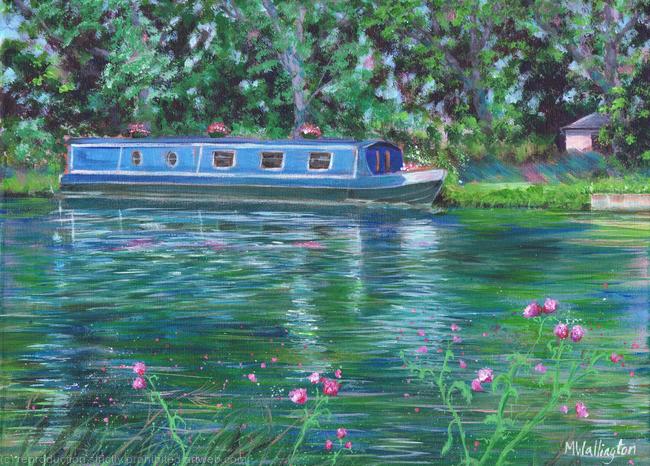 Blue Boat on the Thames