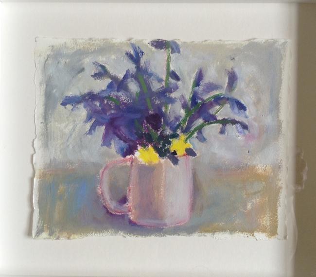 Bluebells, pink jug
