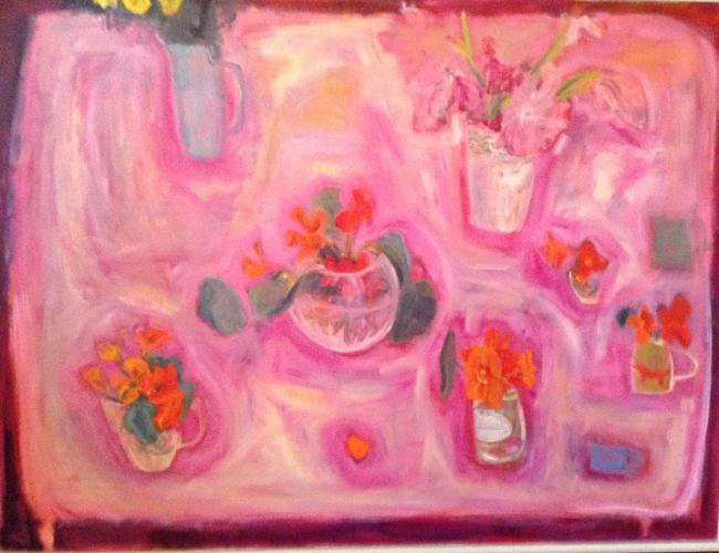 Pink, nasturtiums