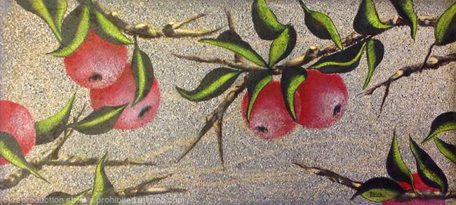 APPLES AND GREEN LEAVES