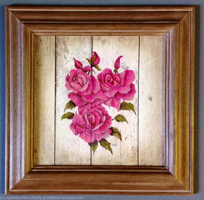 THREE PINK ROSES