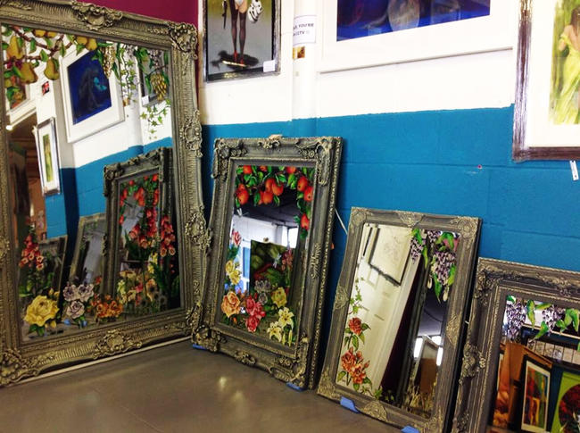 Large Handpainted Mirrors