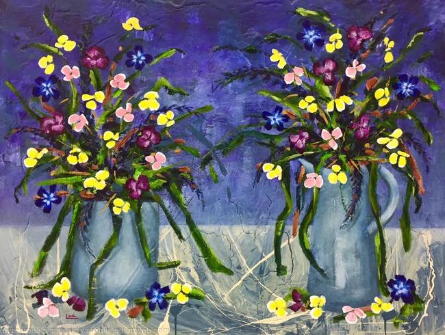 TWO FLORAL ARRANGEMENTS