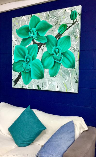 THREE GREEN ORCHIDS