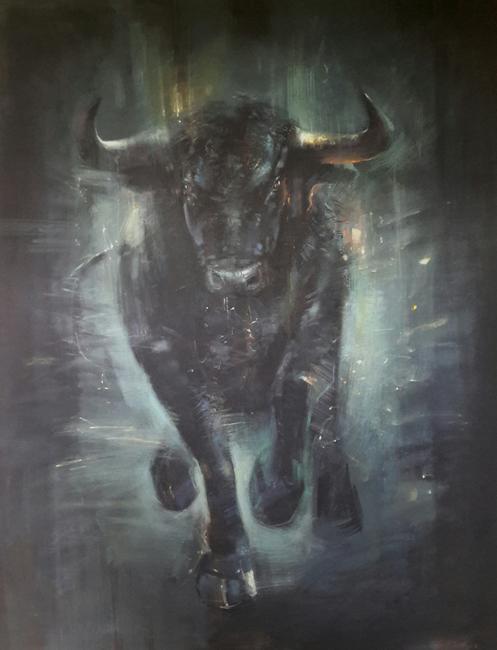 Running bull