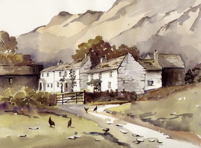 Low Yewdale, Coniston watercolour on Arches 51x41cm