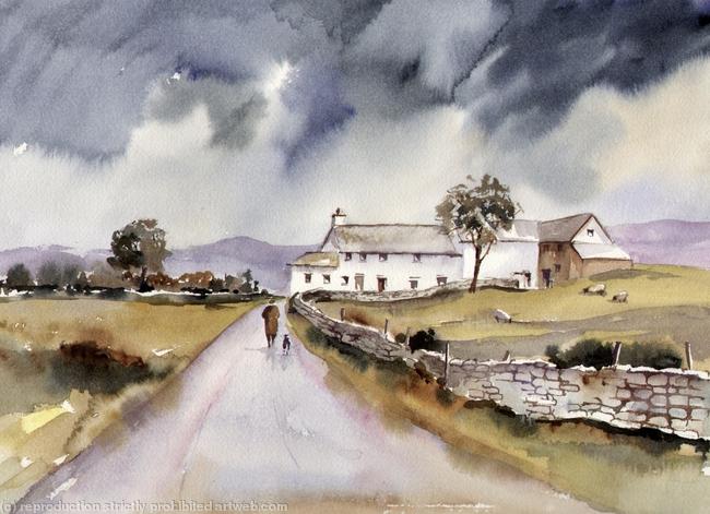 AFTER THE RAIN watercolour on Arches 51x41cm