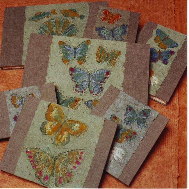 sketchbooks with butterflies