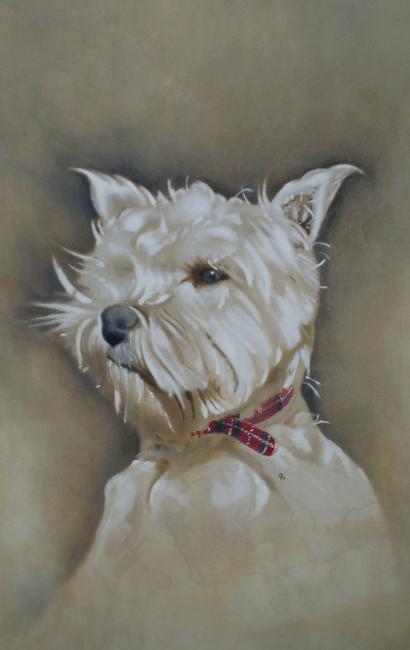 Charlie the Westie SOLD Commissioned
