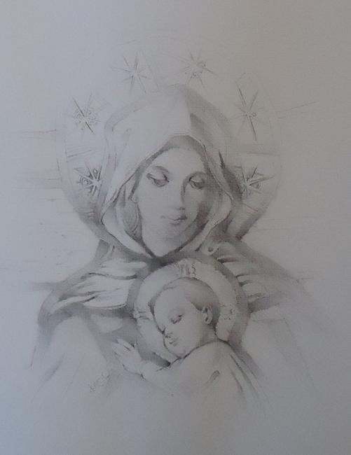 Madonna and Child drawing