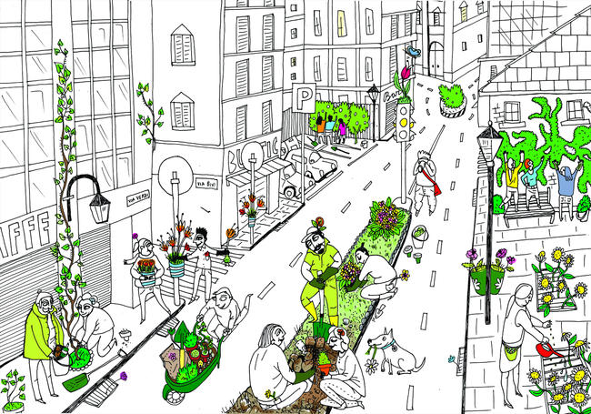 Book Illustration “Guerilla Gardening”