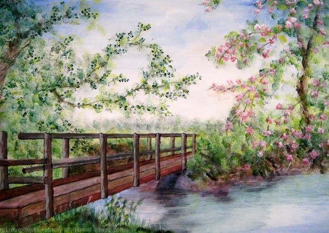 Blossom tree bridge