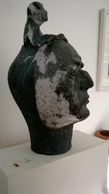 Raku Head by Martin Copley