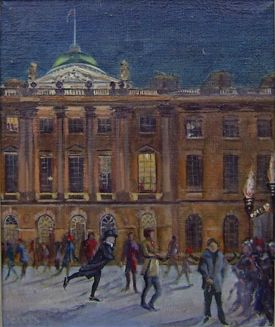 The Rev Robert Walker skating at Somerset House.