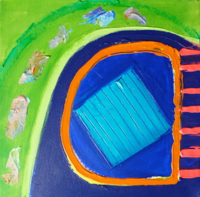 Dunbar Harbour: Green, Pink and Blue