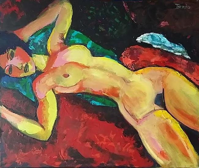 Nude With Spread Arms After Amedeo Modigliani