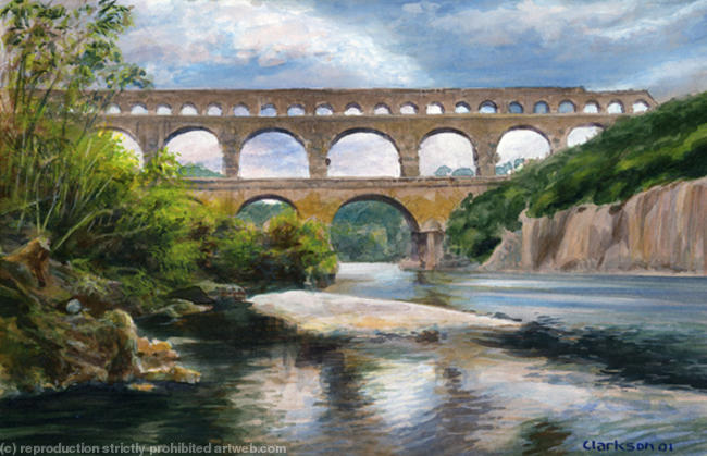 Pont du Gard, aqueduct, Languedoc, 2