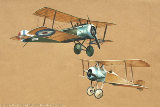 Sopwith Pup and Thomas Morse Scout