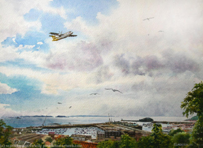 Aurigny Arrival St Peterport Guernsey CI