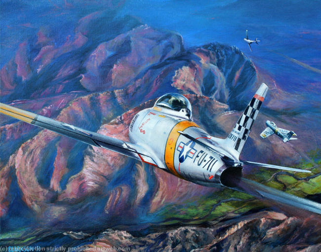 F-86F Sabres over Mig Alley 1953