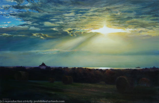 Evening near Mont St Michel