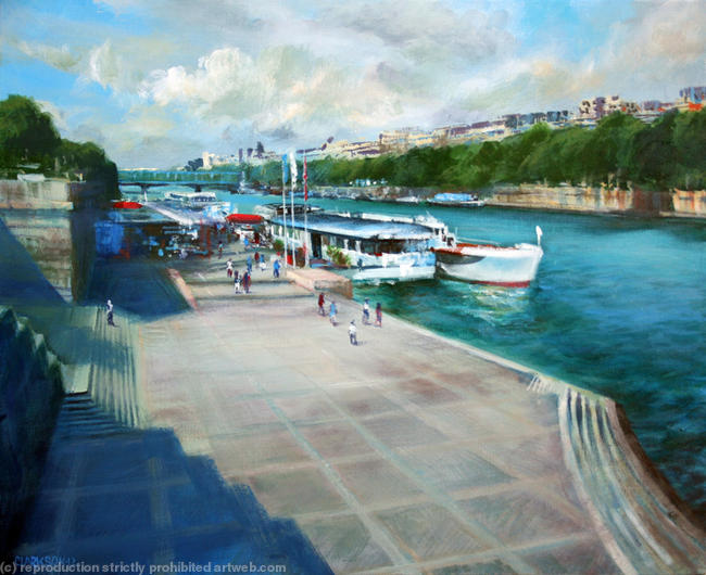The Seine from Pont d' Lena, Paris