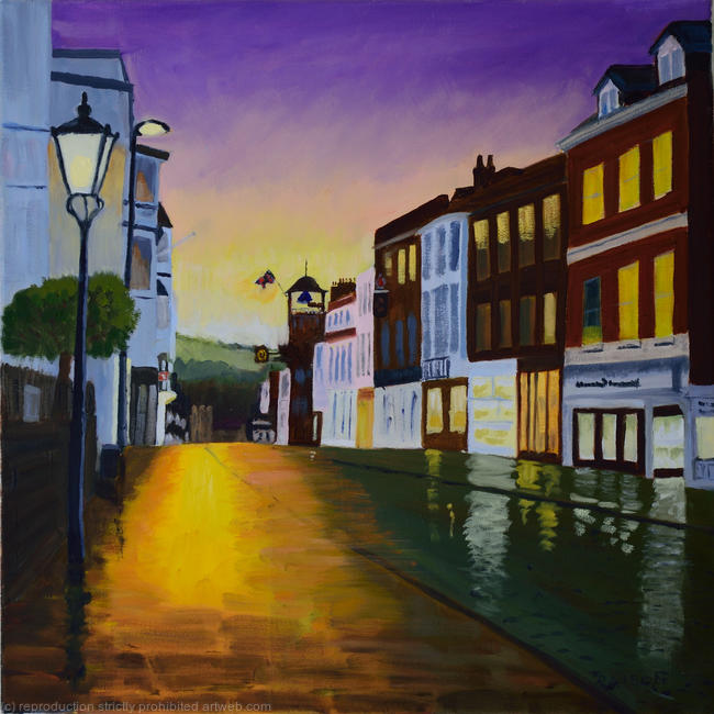Guildford High Street at dawn