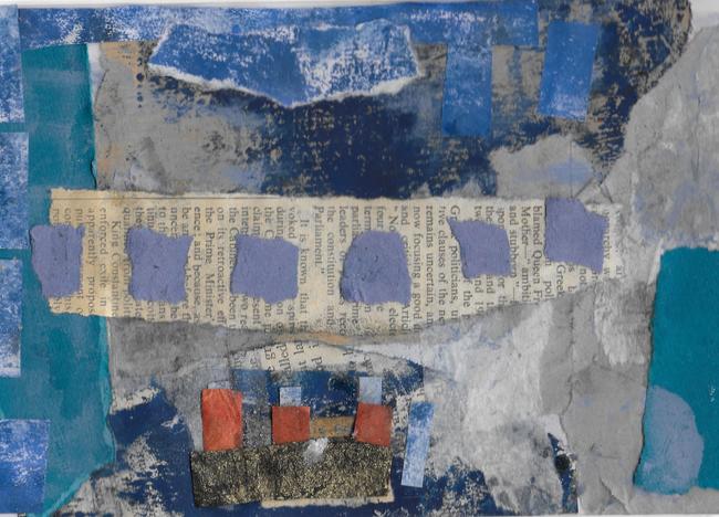 Blue and lilac study (mounted.)