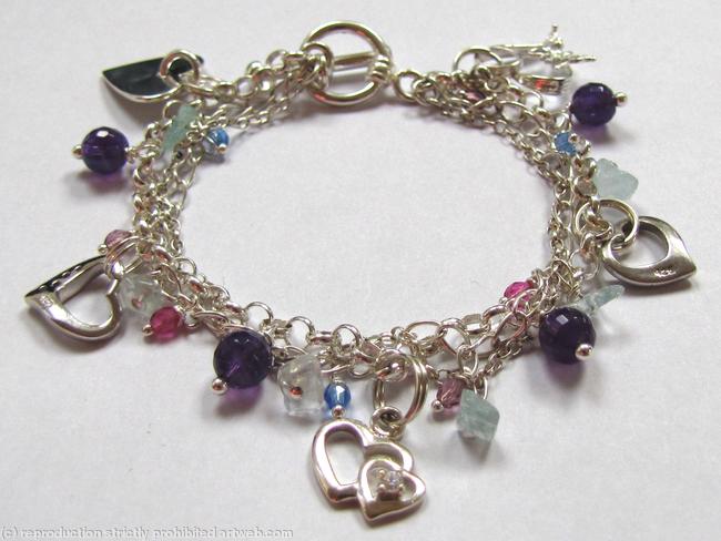 Love Is Everything Sterling silver charm bracelet