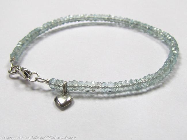 Circle of Love bracelet with Aquamarine