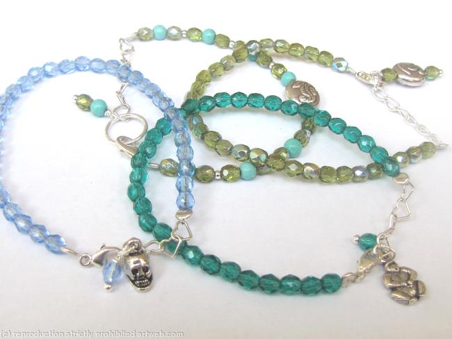 Crystal charm bracelets