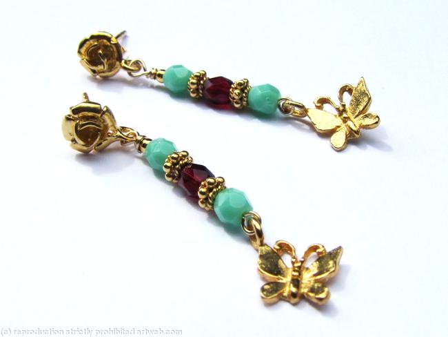 Exotic Summer Garden earrings