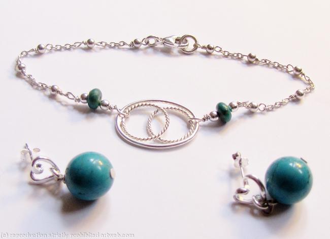 Triple Mandala bracelet and earrings