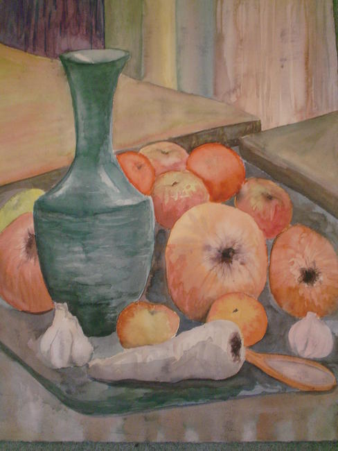 Still Life with Green Vase