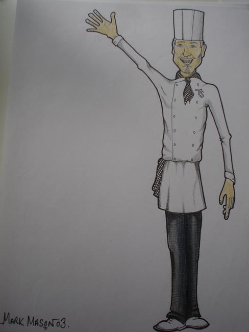 Tall Chef created for magazine menu page
