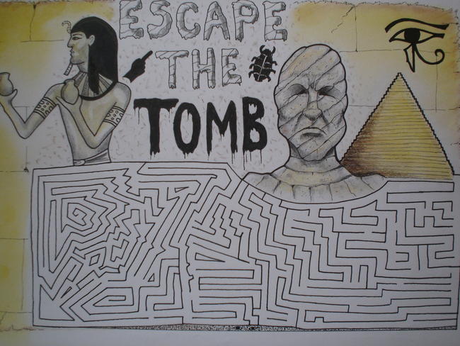 Escape the Tomb! created for childrens magazine game page