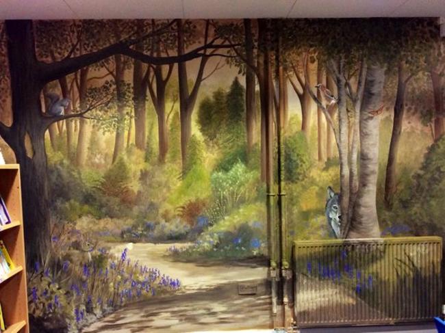 Forrest wall mural 2.3metres x 3.5metres.