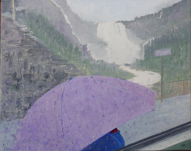 Rainy view of 'Flam' Station