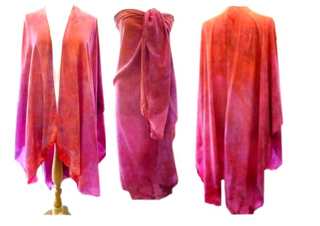 Vermillion Magenta cape sarong
