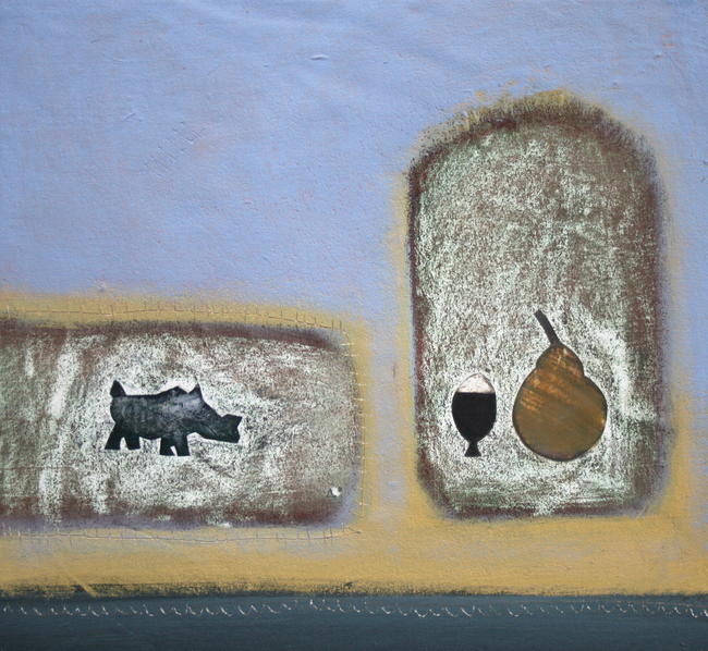 rhino and pear