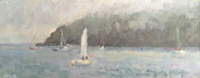 Penlee Mist with Sailing Boats