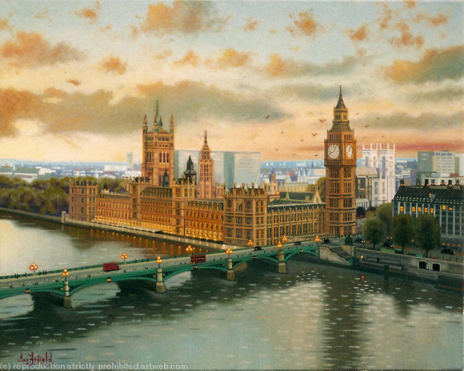 Sunset over Houses of Parliament