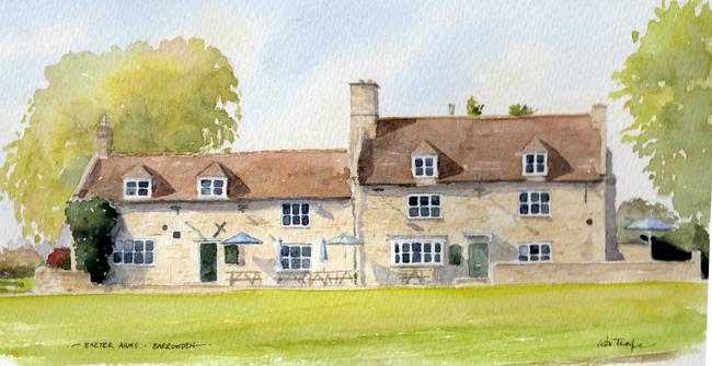 Exeter Arms, Barrowden, Rutland Print
